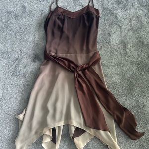 Beautiful silk and chiffon ombré dress